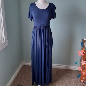 Navy blue maxi dress